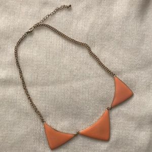 Geometric Orange Statement Necklace